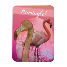 Imán Flamingle Floral Flamingo