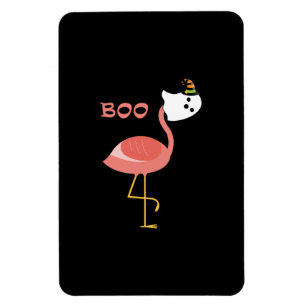 Imán Flamingo Boo Ghost Funny Flamingo Animal de Cuta