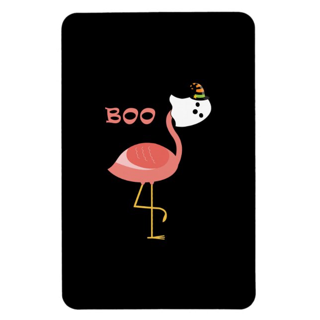 Imán Flamingo Boo Ghost Funny Flamingo | Animal de Cuta (Vertical)