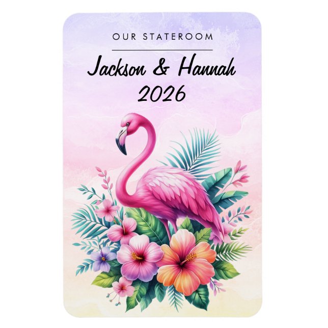 Imán Flamingo Cruise Ship Stateroom Magnet (Vertical)