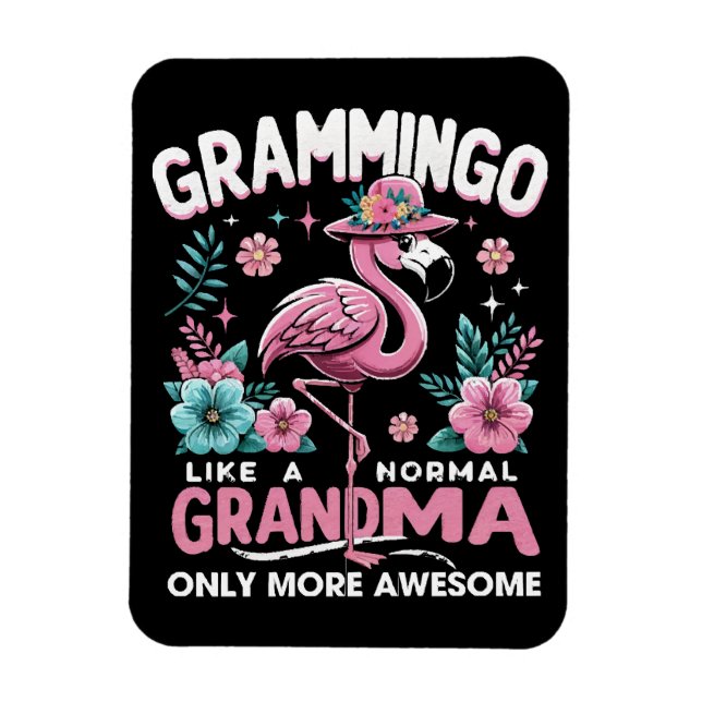 Imán Flamingo del crepúsculo tropical (Vertical)