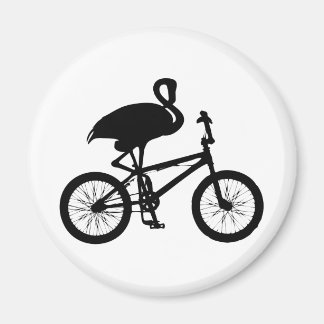 Imán Flamingo en la silueta de la bicicleta