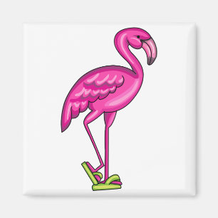 Imán Flamingo Flip Flop