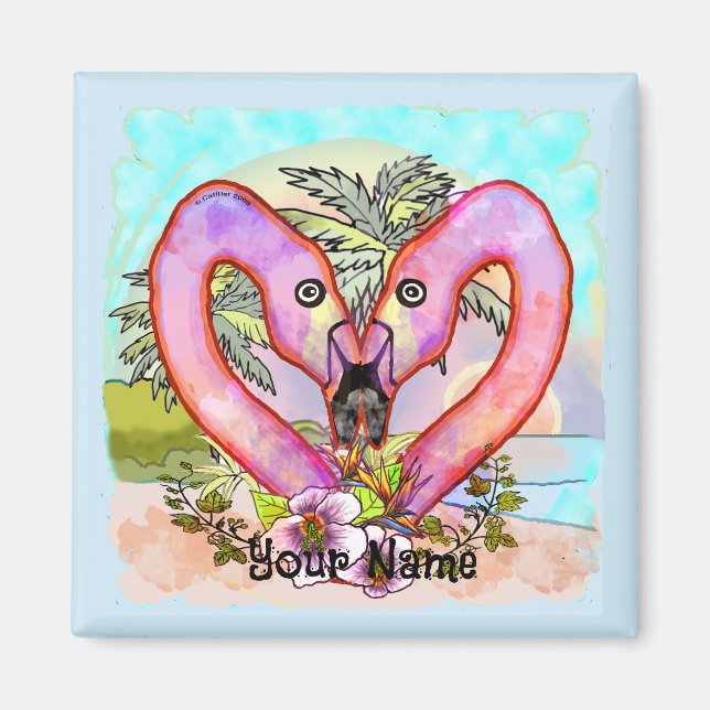 Imán Flamingo Love (Frente)