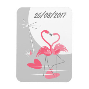 Imán Flamingo Love Large Moon Date flexible