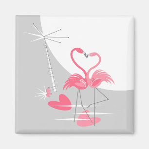 Imán Flamingo Love Large Moon imnet square