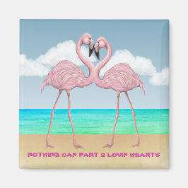 Imán Flamingo Love Square