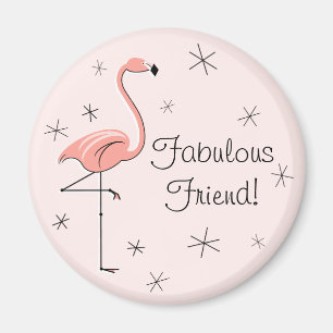 Imán Flamingo Magnífico Amigo Rosa