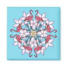 Flamingo Mandala-imán