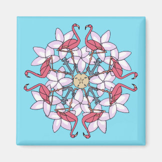 Imán Flamingo Mandala-imán