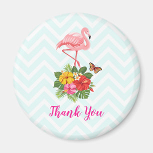 Imán Flamingo rosa e Hibiscus Fancy Gracias