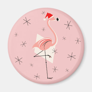 Imán Flamingo Santa Pink magnate