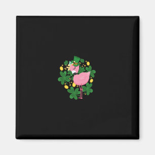 Imán Flamingo St Patrick Day Fun Pink Bird Lover Gift1