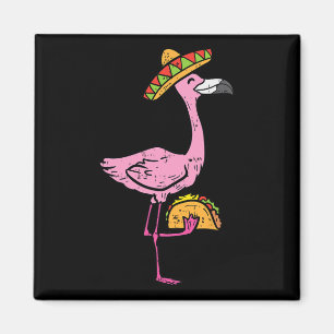 Imán Flamingo Tacos Cute Cinco De Mayo Fiesta A