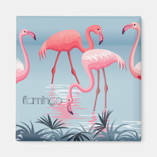 Imán Flamingo Tropical