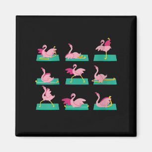 Imán Flamingo Yoga Poses Ejercicio de Meditación