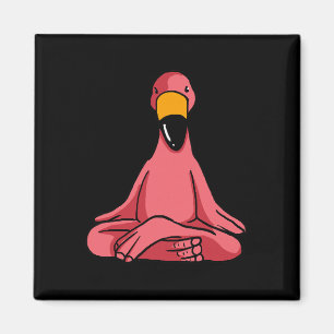 Imán Flamingos de yoga lindos pájaros de agua rosados d