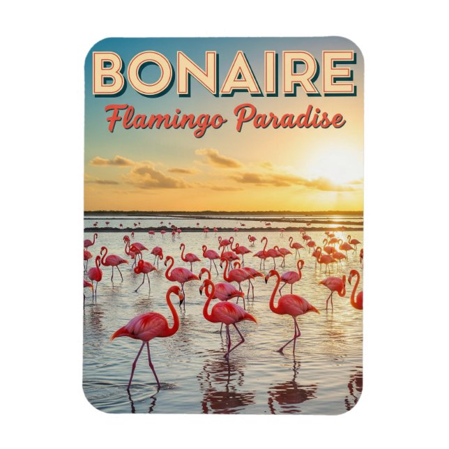 Imán Flamingos in Bonaire Dutch Caribbean (Vertical)