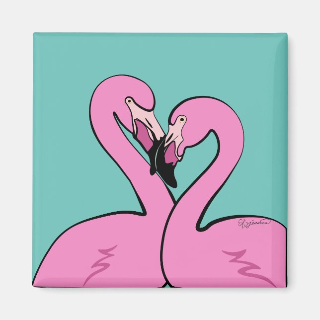 Imán Flamingos Magnet (Frente)