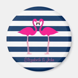 Imán Flamingos Rosados Lindos Enamorados,Personalizados