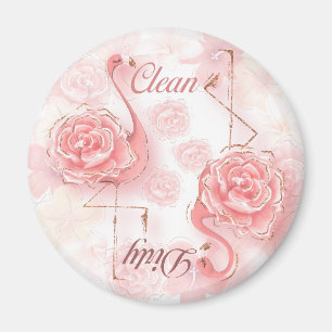 Imán Flamingos Roses rosas rosas sucias lavavajillas li
