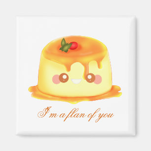 Imán Flan Español De Caramelo Suave Y Cremoso