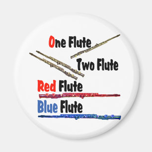 Imán Flauta azul de flauta roja