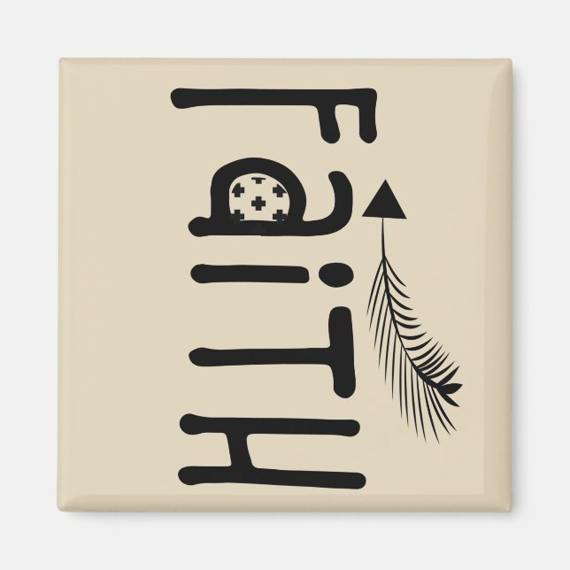 Imán Flecha arriba de la Biblia Cristiana Verse Faith (Frente)