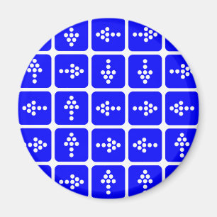 Imán Flecha cuadrada azul