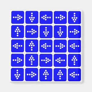 Imán Flecha cuadrada azul