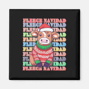 Imán Fleece Feliz Navidad - Cuidada vaca de navidad - g