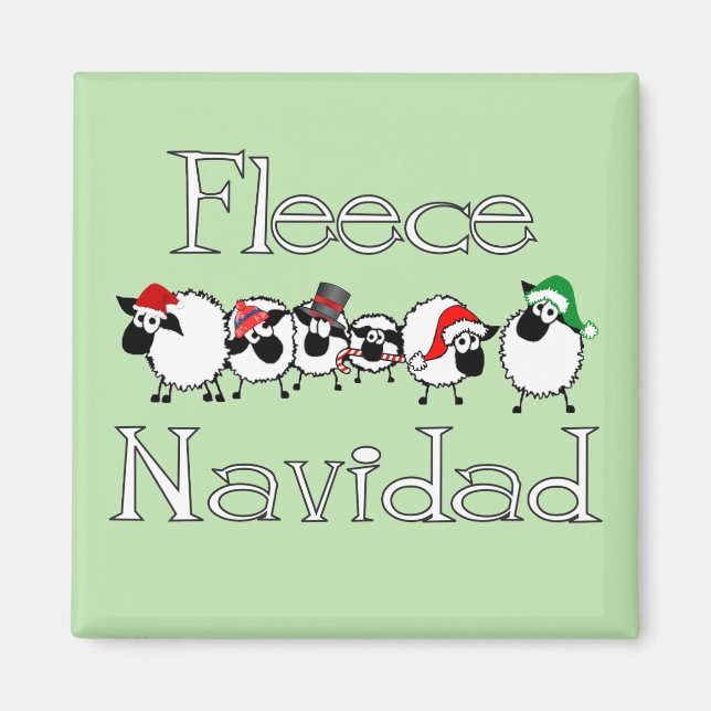 Imán Fleece Navidad Fridge Magnet (Frente)