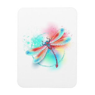 Imán Fléon roja sobre fondo acuarela