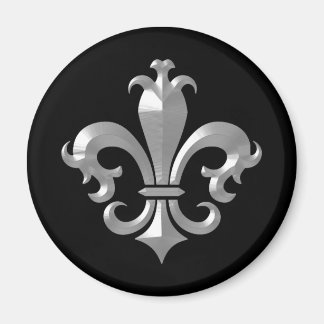 Imán Fleur De LI's Fancy Silver Bevel Saints Classic