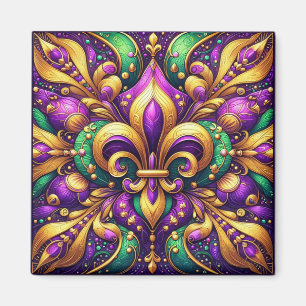 Imán fleur de lis mardi gras