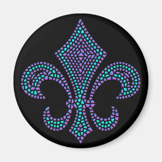 Imán Fleur De Lis Mosaic Bevel Pastel