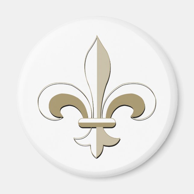 Imán Fleur de lis - Oro (Frente)