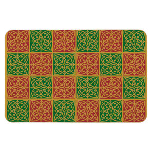 Imán Fleur de Lis Red Green Holiday Magnet