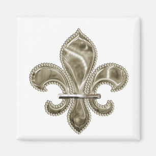 Imán Fleur de oro de Lis Square Magnet