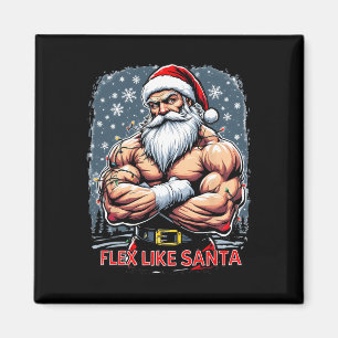 Imán Flex Como Santa Claus Navidades De Construcción De