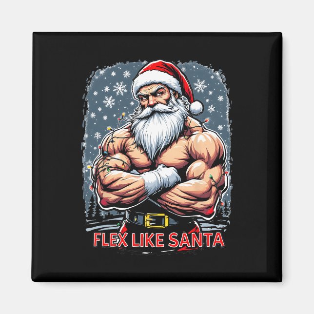 Imán Flex Como Santa Claus Navidades De Construcción De (Frente)