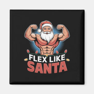 Imán Flex Como Santa Claus Navidades De Construcción De