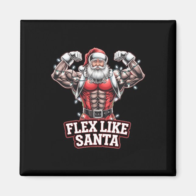 Imán Flex Como Santa Claus Navidades De Construcción De (Frente)