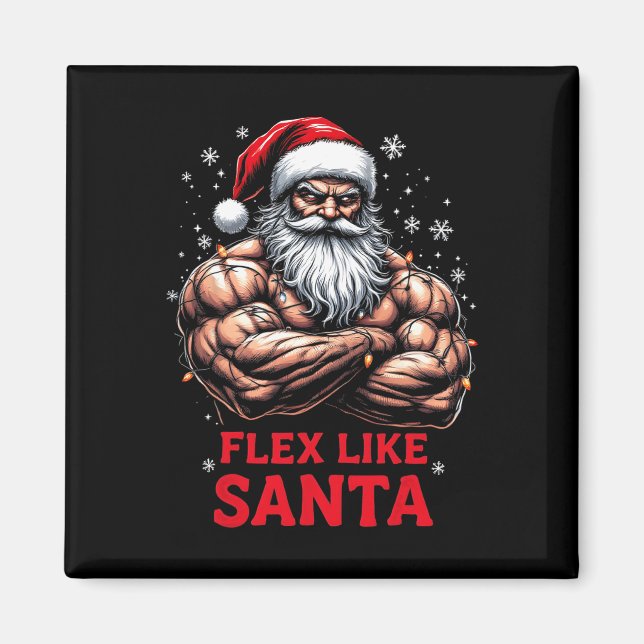 Imán Flex Como Santa Claus Navidades De Construcción De (Frente)