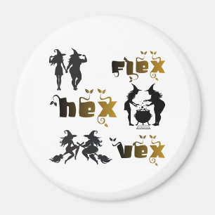 Imán Flex. Hex. Vex. Brujas con Positividad Corporal y