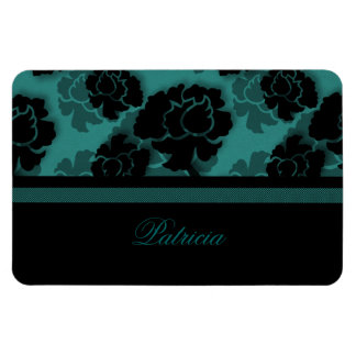 Imán Flexi de Decadencia Floral Grungía, Verde azu