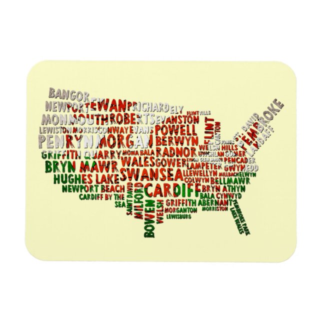 Imán Flexi del mapa del dragón rojo americano en g (Horizontal)