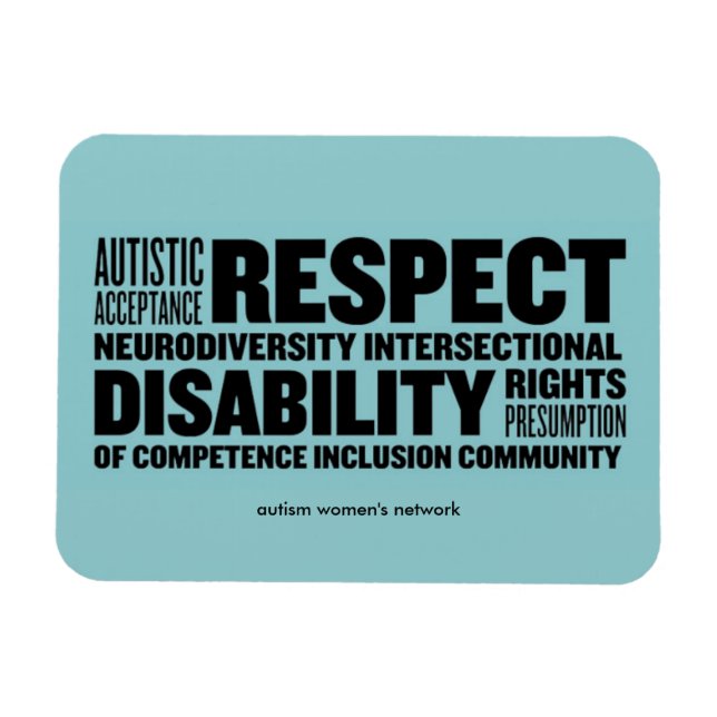 Imán Flexi-imán de nube de palabras AWN (Horizontal)