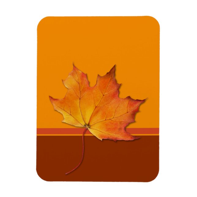 Imán Flexi Magnet, naranja de hoja de arce (Vertical)
