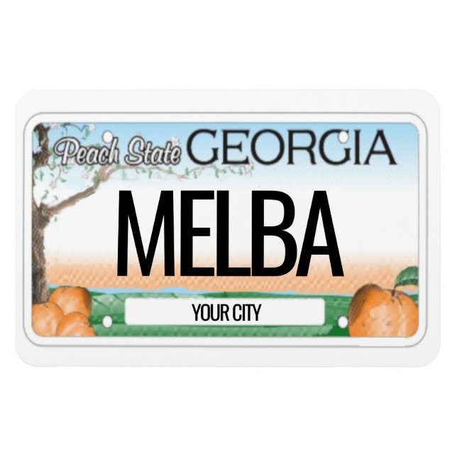 Imán Flexibilidad de la placa de licencia de Georgia (Horizontal)